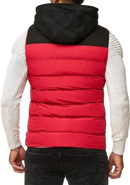 Gilet Matelassé Sans Manches Pour Homme - Coupe Oversize, Fermeture éclair - Pour L'hiver, Randonnée, Quotidien
