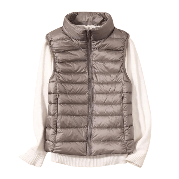 Generisch Gilet Matelassé Pour Femme - Col Montant - Gilet