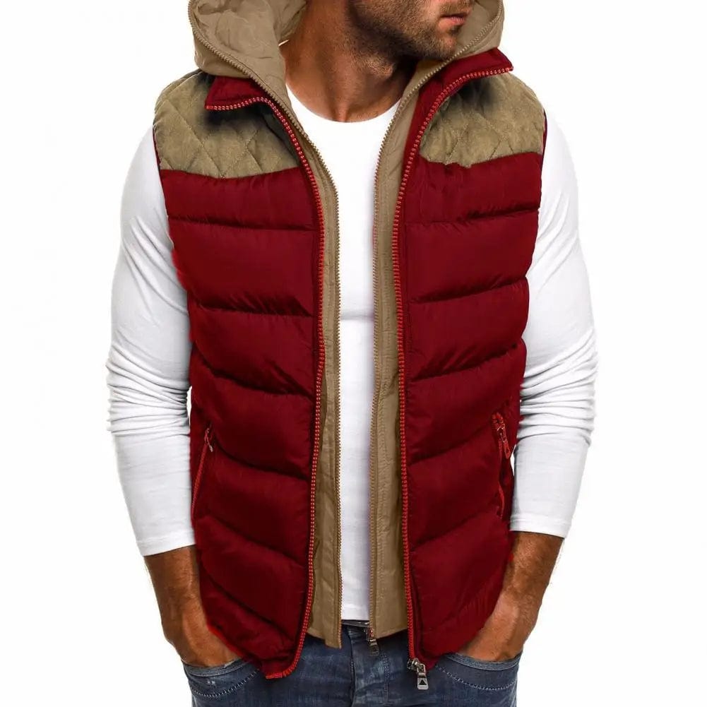 Gilet Sans Manches Homme Matelassé Avec Capuche - Chaud, Grande Taille, Poches, Parfait Pour L'hiver - 8